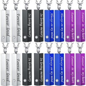 16 Pieces Urn Necklace for Ashes for Human Cremation Jewelry for Ashes Square Sm